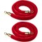 Juvale Red Velvet Stanchion Rope Set - Plush Velvet Rope Barriers & Gold Stanchions - Effortless Crowd Control & Line Dividers - Home Theater Decor & Movie Room Accessories - Set of 2, 5 ft